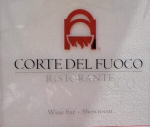 Corte del Fuoco ristorante sign