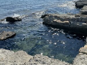 Santa Maria di Leuca carved stone bath