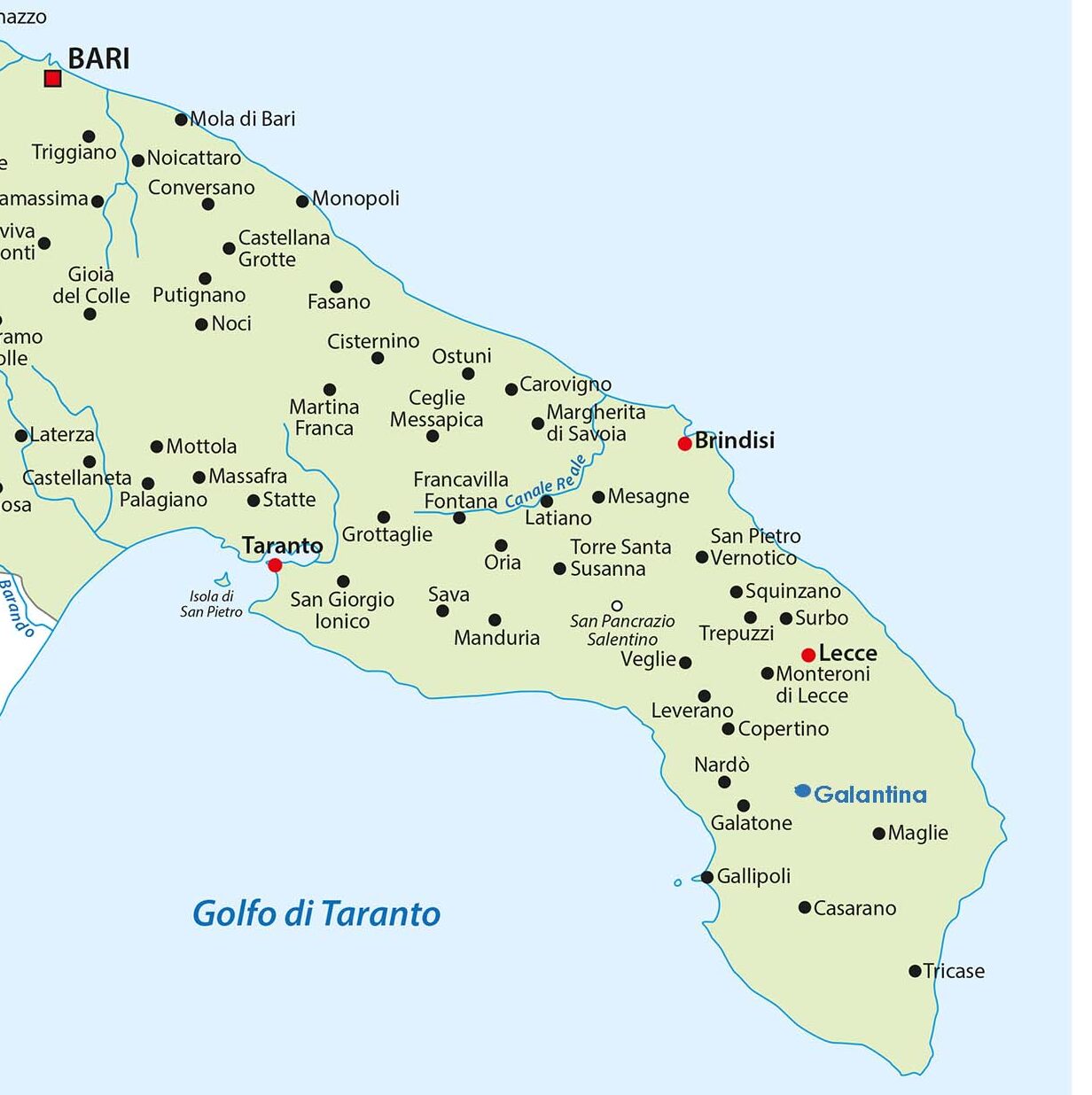 Puglia map