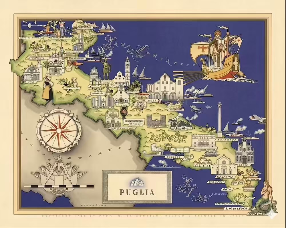 Puglia map - 25 Tips when visiting Puglia